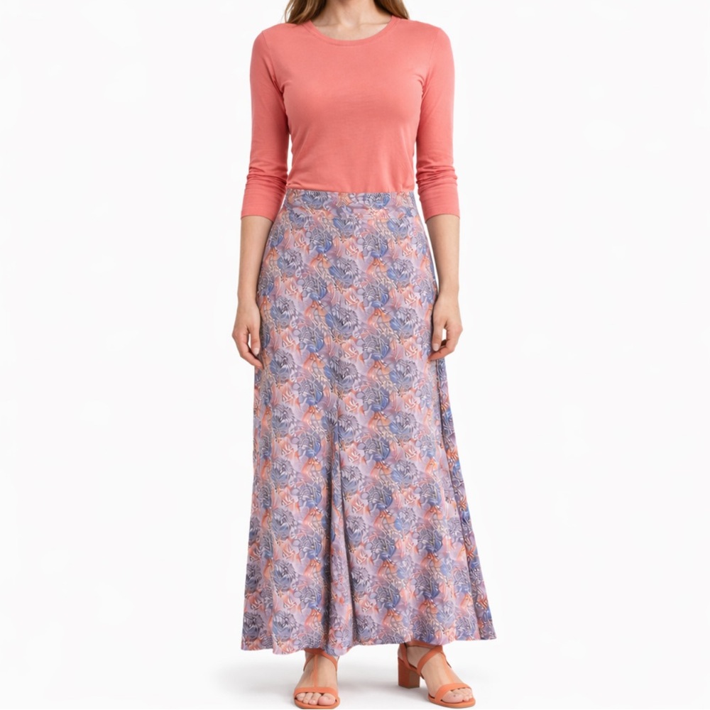 Bobeau Nordstrom Geometric Printed elastic Maxi Skirt Size Medium